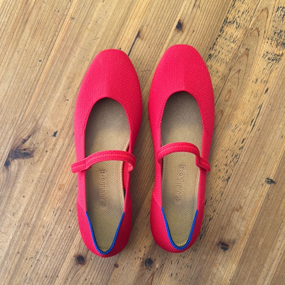 Rothy's Red Mary Jane Shoes